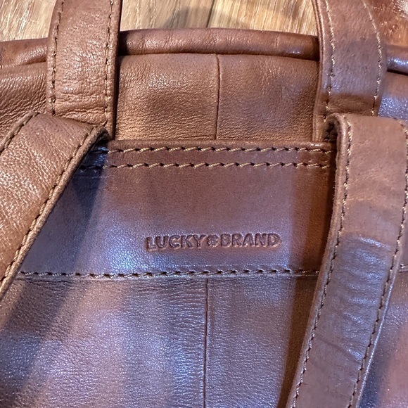 Lucky Brand Brown Leather Backpack - Picture 2 of 7